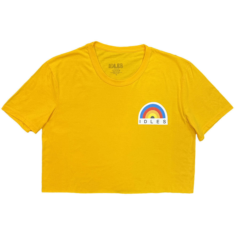 Idles Ladies Crop Top: Rainbow (Yellow)