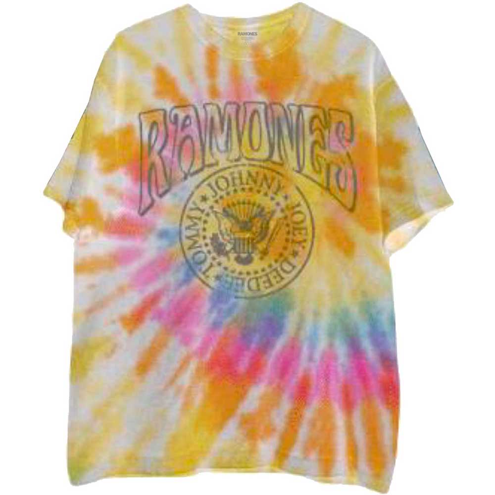 Ramones Unisex T-Shirt: Crest Psych (Wash Collection)