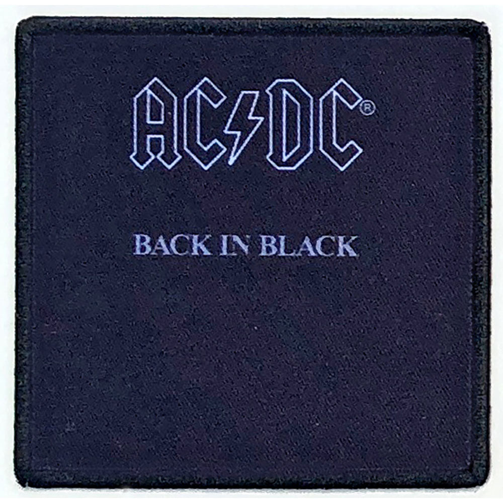 AC/DC Standard Patch: Back In Black (Album Cover)