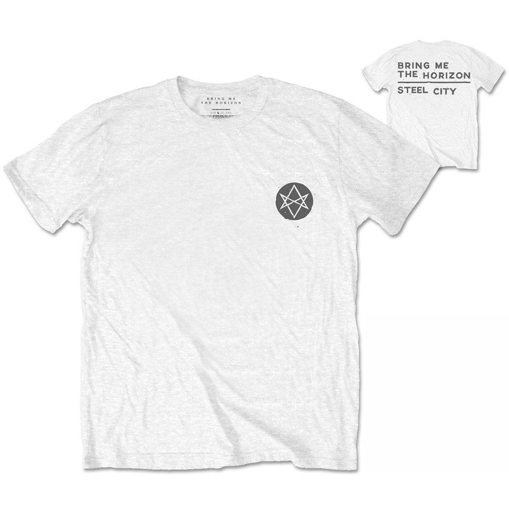 Bring Me The Horizon Unisex T-Shirt: Distorted (Back Print)