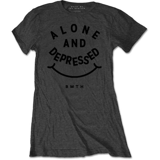 Bring Me The Horizon Ladies T-Shirt: Alone & Depressed