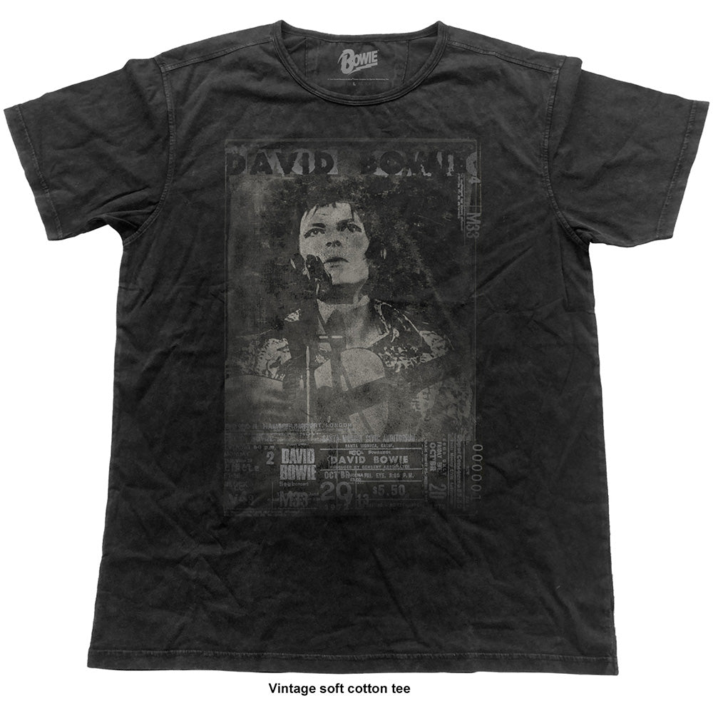David Bowie Unisex Vintage T-Shirt: Live