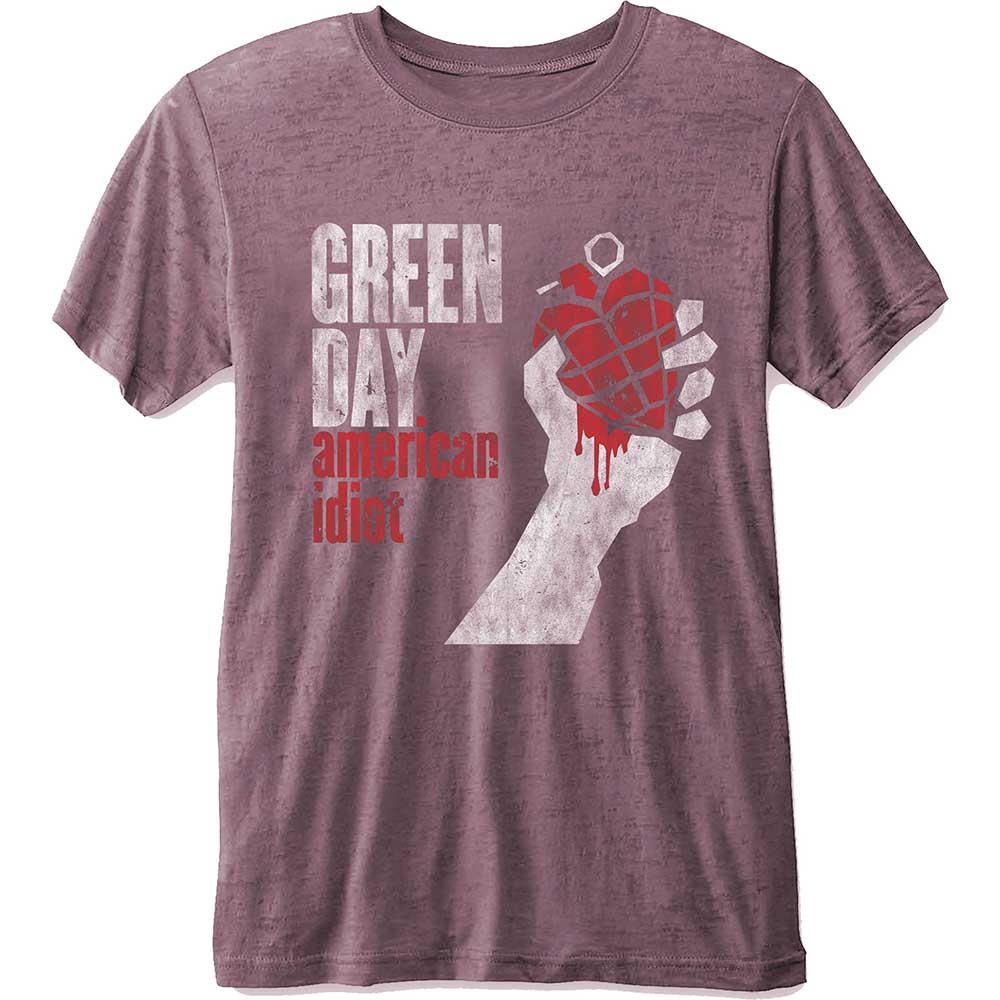 Green Day Unisex Burn Out T-Shirt: American Idiot 