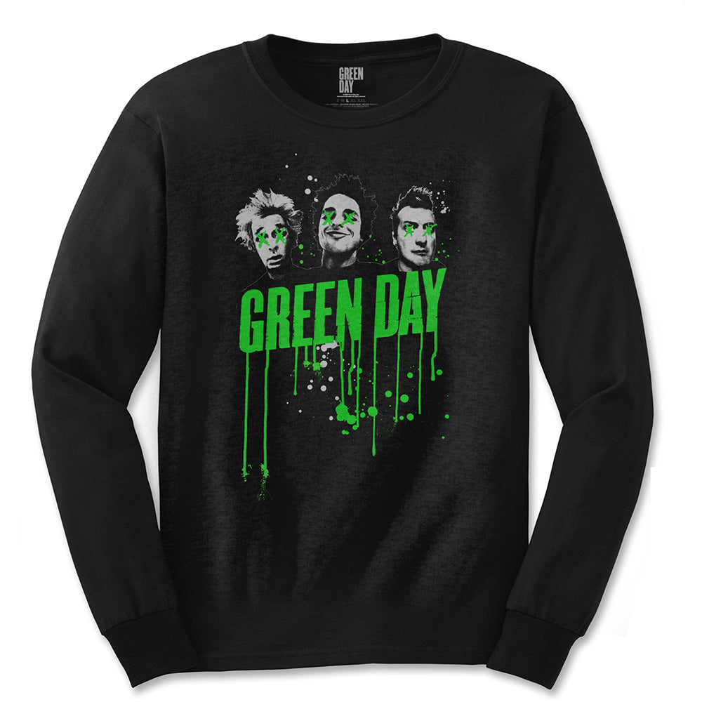 Green Day Unisex Long Sleeved T-Shirt: Drips