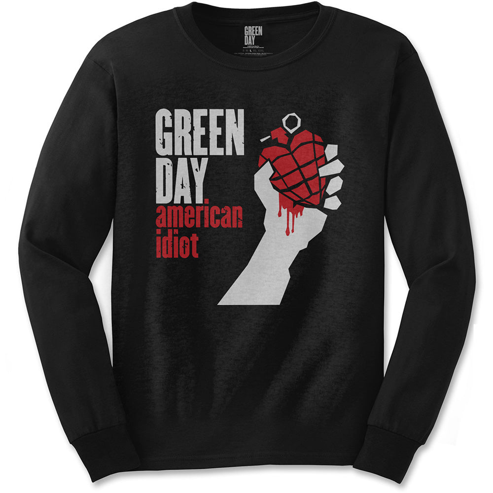 Green Day Unisex Long Sleeved T-Shirt: American Idiot