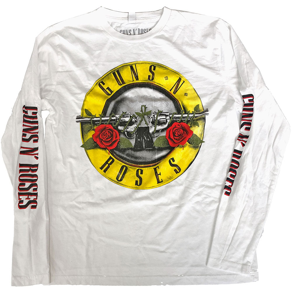 Guns N' Roses Unisex Long Sleeved T-Shirt: Classic Logo (Sleeve Print) 