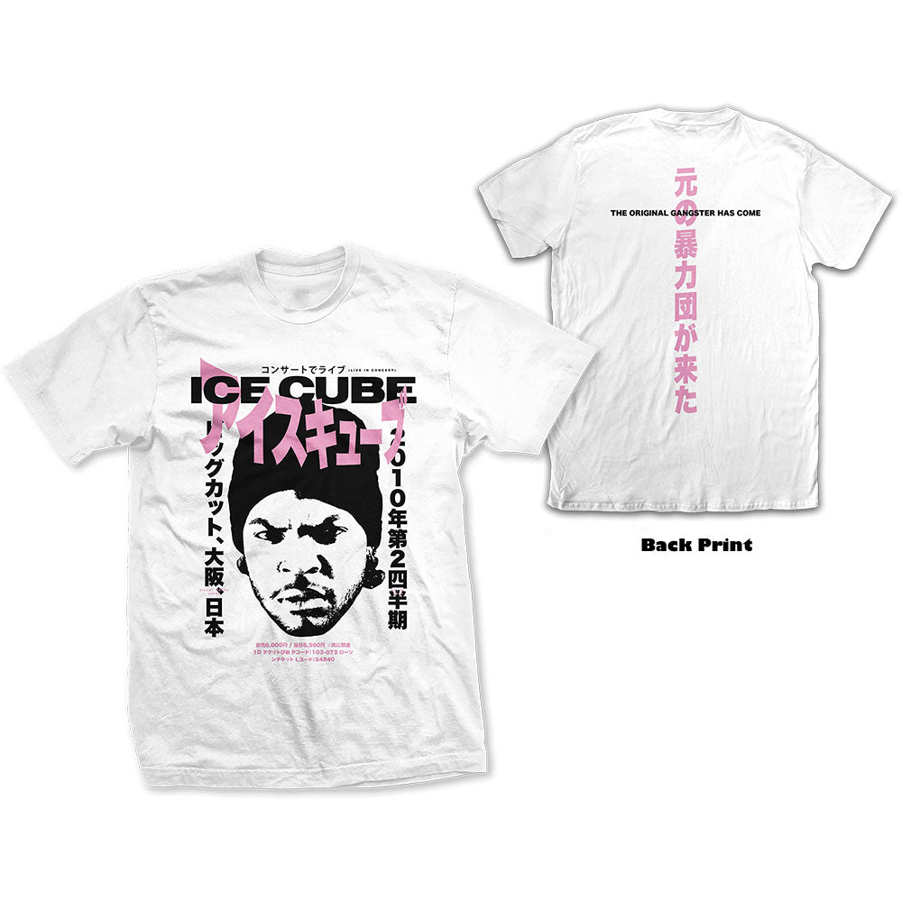 Ice Cube Unisex T-Shirt: Beanie Kanji (Back Print)
