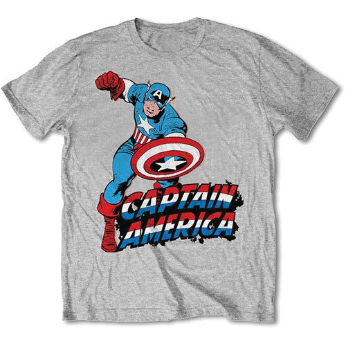 Marvel Comics Unisex T-Shirt: Simple Captain America