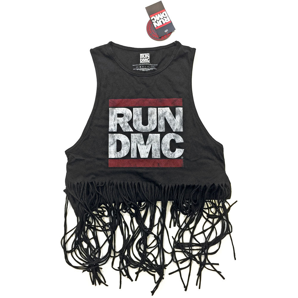 Run DMC Ladies Tassel Vest: Logo Vintage