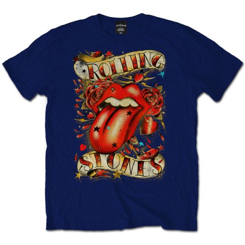 The Rolling Stones Unisex T-Shirt: Tongue & Stars