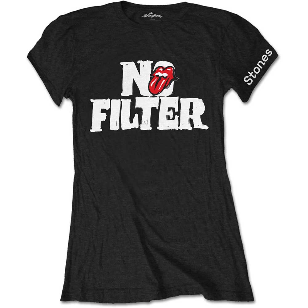 The Rolling Stones Ladies T-Shirt: No Filter Header Logo