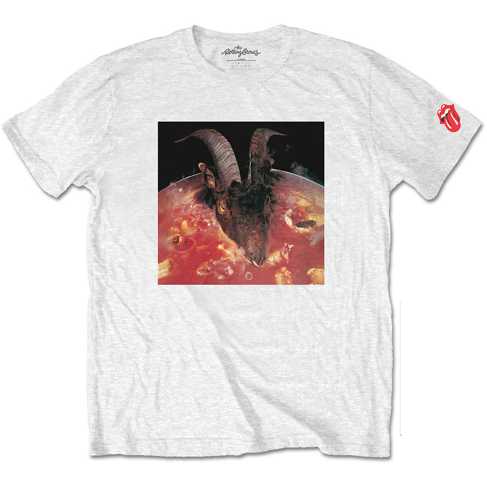 The Rolling Stones Unisex T-Shirt: Goats Head Soup (Sleeve Print)