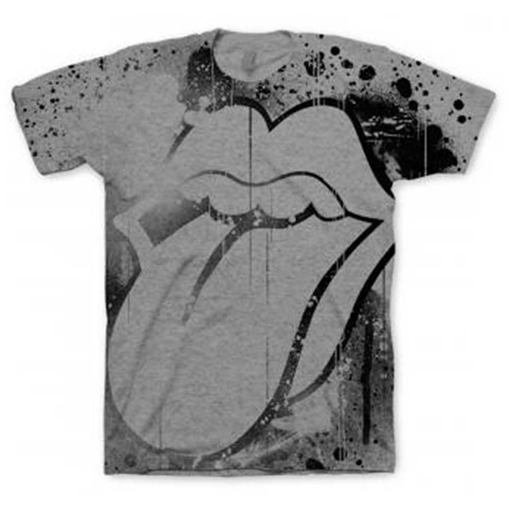 The Rolling Stones Unisex Sublimation T-Shirt: Mono Tongue