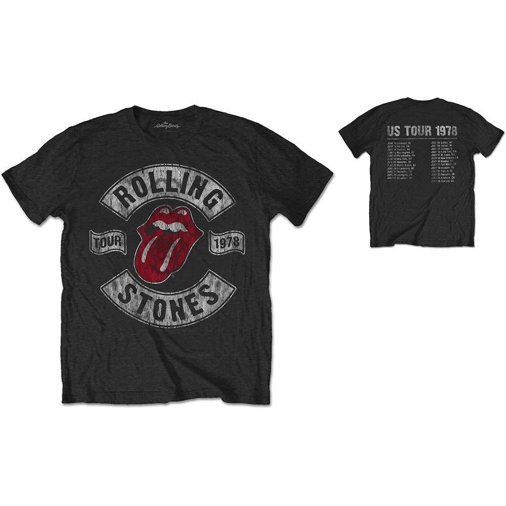 The Rolling Stones Unisex T-Shirt: US Tour 1978 (Back Print)