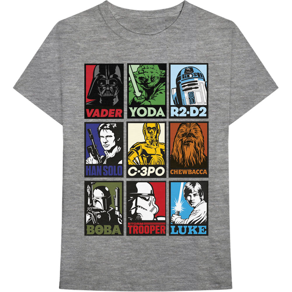 Star Wars Unisex T-Shirt: Character Squares