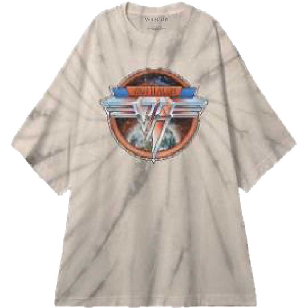Van Halen Unisex T-Shirt: Chrome Logo (Dip-Dye)