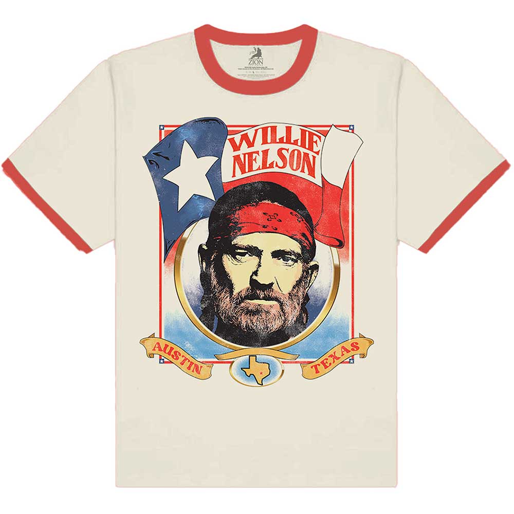 Willie Nelson Unisex T-Shirt: Americana (Ringer)