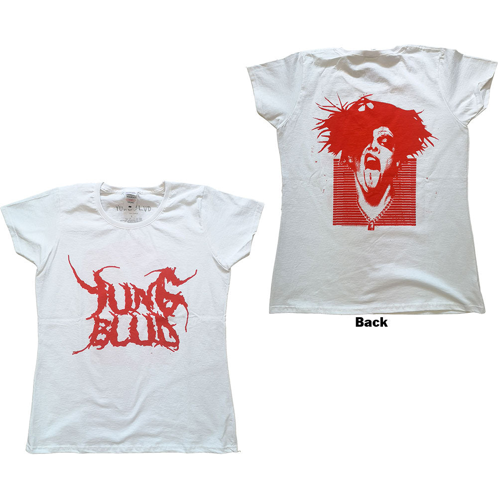Yungblud Ladies T-Shirt: DEADHAPPY (Back Print) 