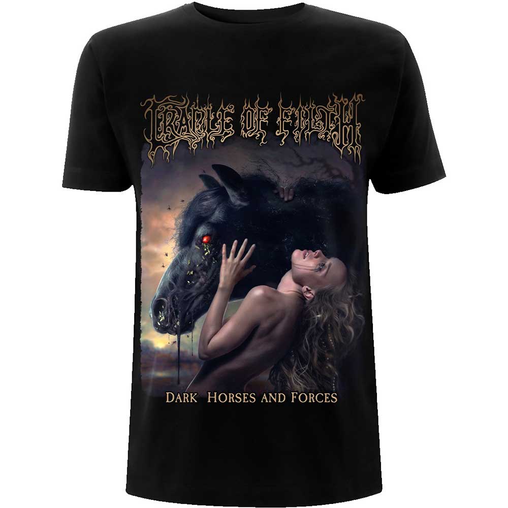 Cradle Of Filth Unisex T-Shirt: Dark Horses (Back Print)