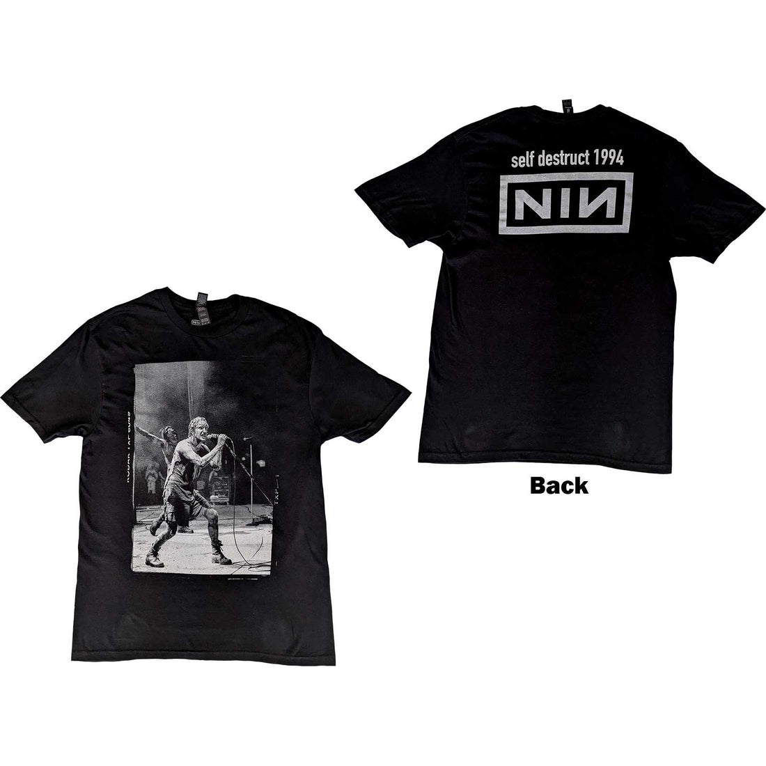 Nine Inch Nails Unisex T-Shirt: Self Destruct '94 (Back Print)