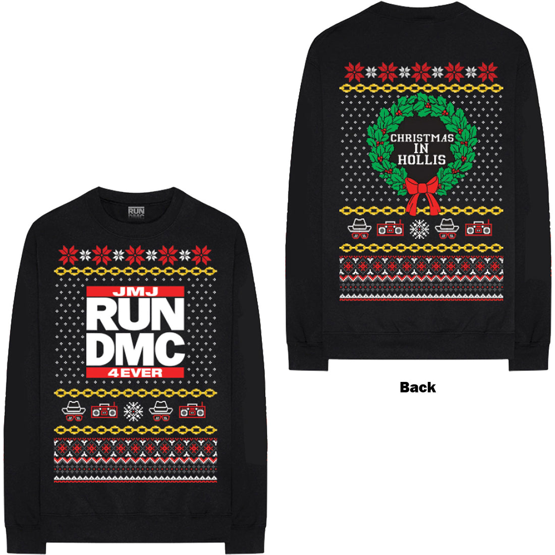 black run dmc christmas sweatshirt house of merch