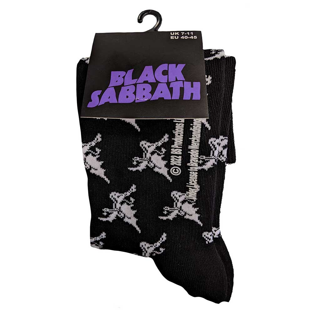 Black Sabbath Ankle Socks: Demon Pattern (US Size 8 - 12)
