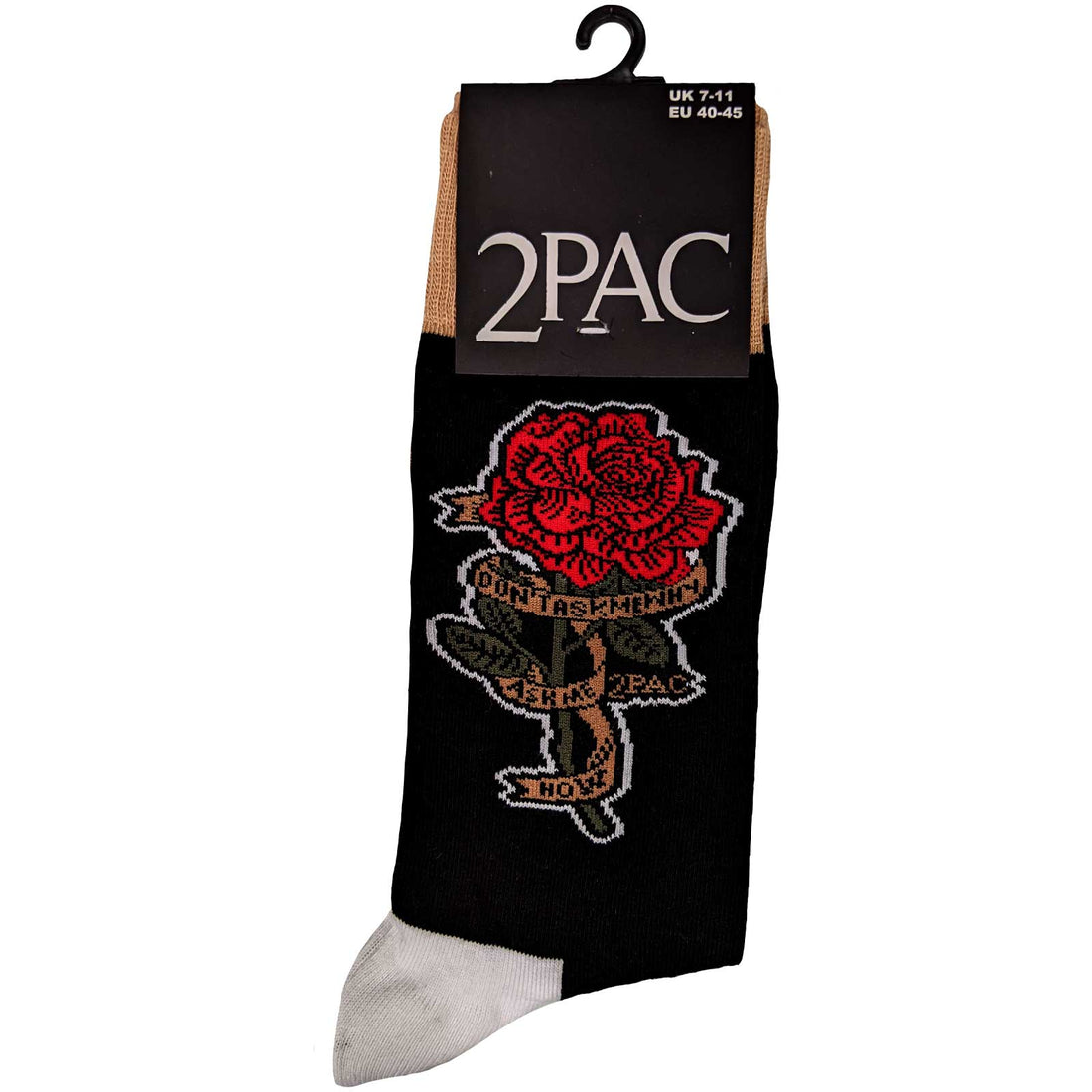 Tupac Ankle Socks: Rose (Size 8 - 12)