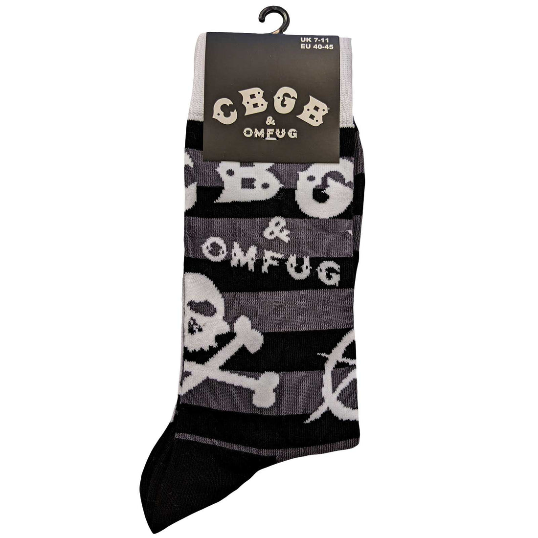 CBGB Ankle Socks: Logos Striped (US Size 8 - 10)