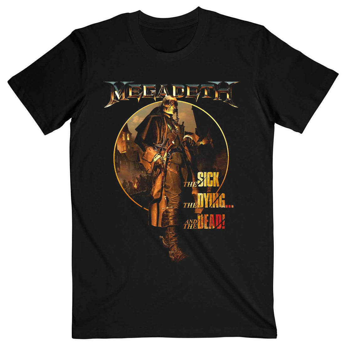 Megadeth Unisex T-Shirt: The Sick, The Dying � And the Dead Circle Album Art