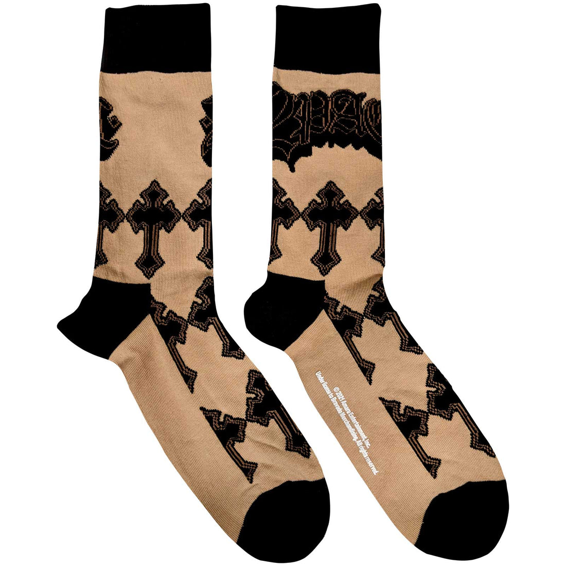 Tupac Ankle Socks: Crosses (Size 8 - 12)