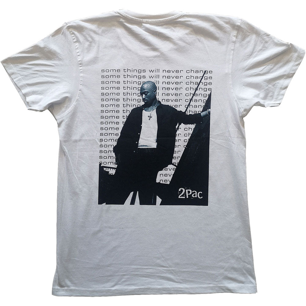 Tupac Unisex T-Shirt: Changes Back Repeat (Back Print)