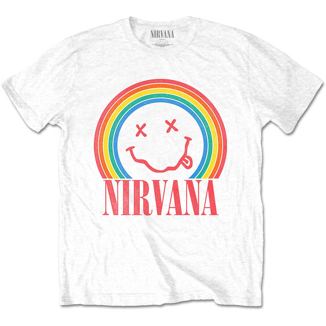 Nirvana Unisex T-Shirt: Smiley Rainbow