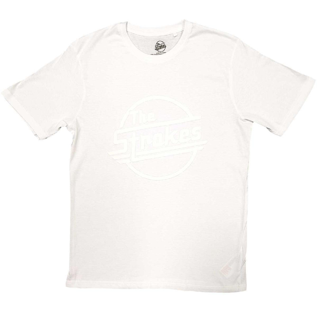 The Strokes Unisex Hi-Build T-Shirt: OG Magna (White-On-White)