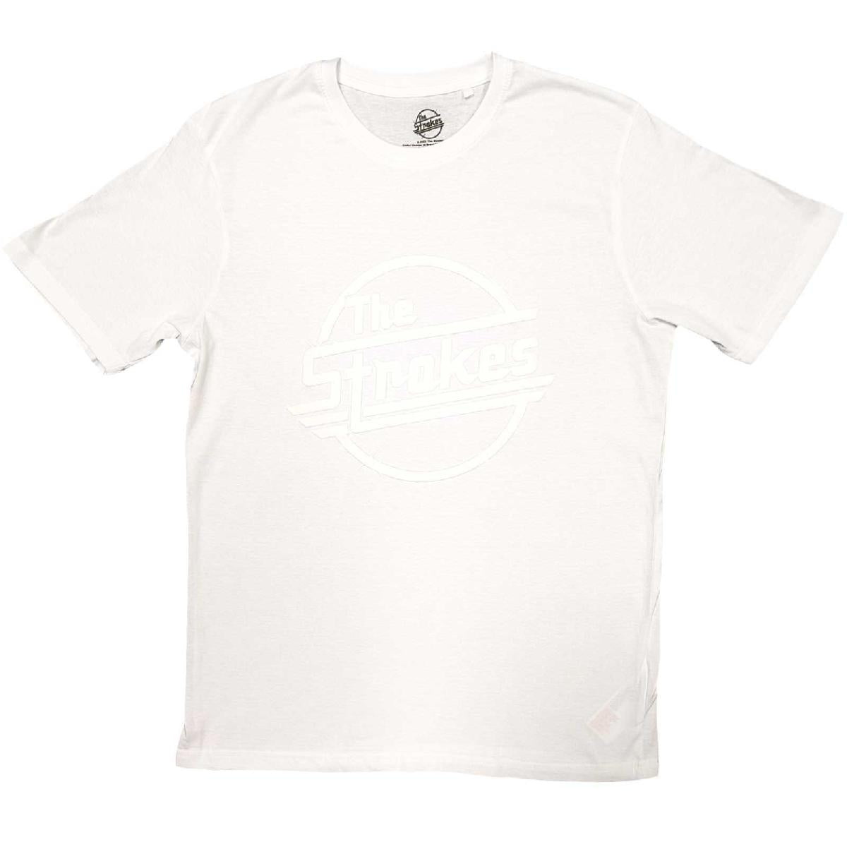 The Strokes Unisex Hi-Build T-Shirt: OG Magna (White-On-White)